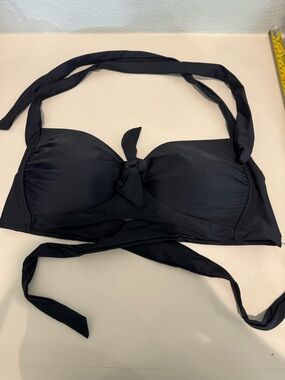 Time and Tru Black Bandeau Swim Top